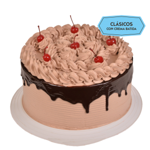 Pastel redondo de chocolate con tres leches