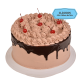 Pastel redondo de chocolate con tres leches