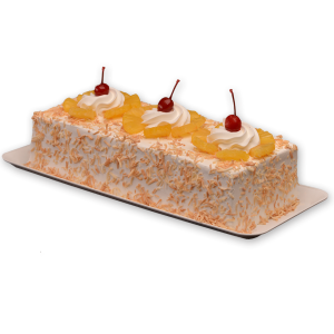 Pastel de vainilla, piña y coco en jugo de piña - D'Alis Pastelería
