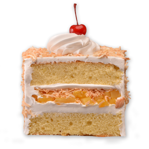 Pastel de vainilla, piña y coco en jugo de piña - D'Alis Pastelería